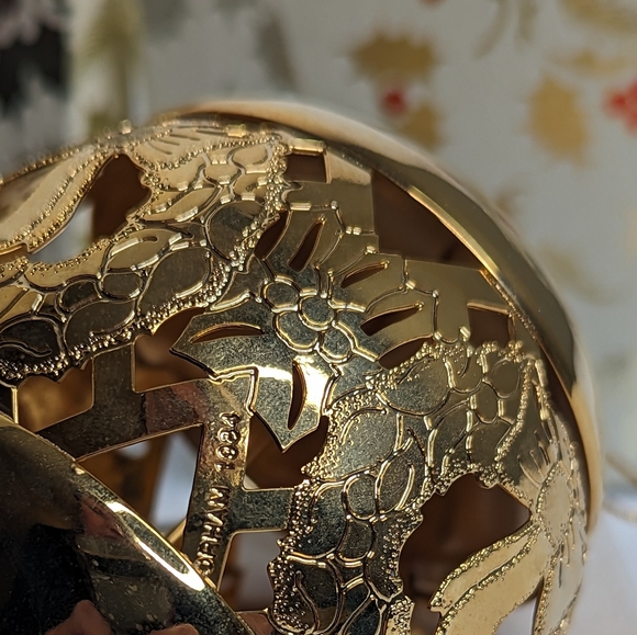 Gorham Christmas Tree Ornament Golden Wreaths 1984 Vintage - Picture 6 of 7